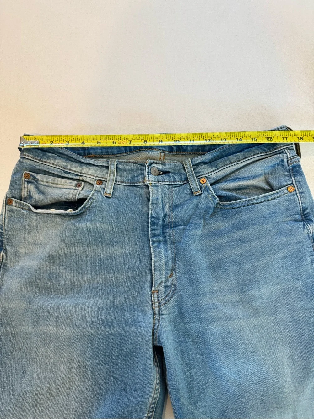Levi's 514 Jeans Men's 36x32 Blue Straight Fit Stretch Light Wash